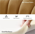 HULALA HOME Modern Velvet Loveseat Sofa - Image 3