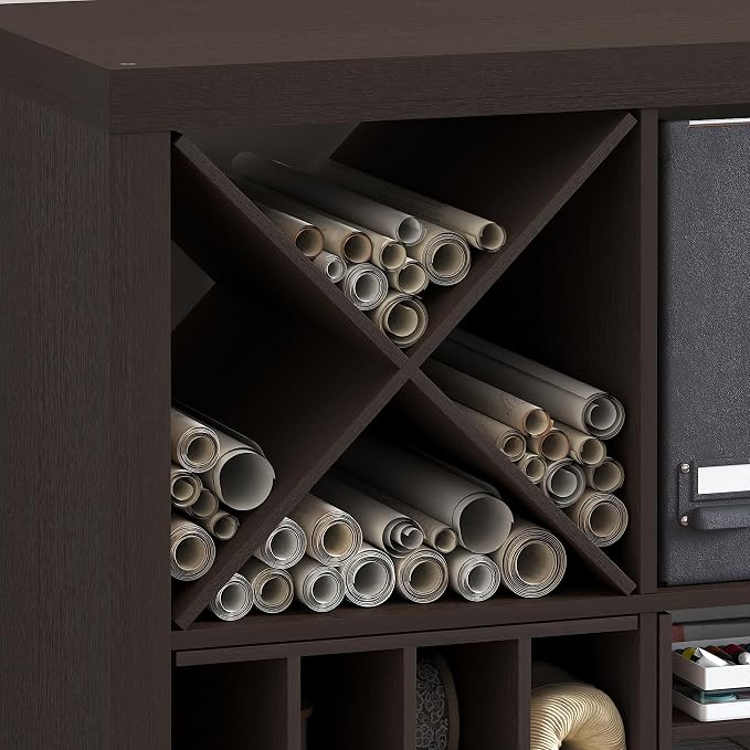 Furinno Cubicle Cube Insert, X-Shelf Cube Organizer, 3-Shelf Accessory - Image 4