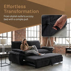 73.2" Sofa Bed Queen, 3-in-1 Pull Out Sofa Bed - Image 6