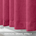 Pitalk Christmas Red Hot Pink Curtains - Image 5