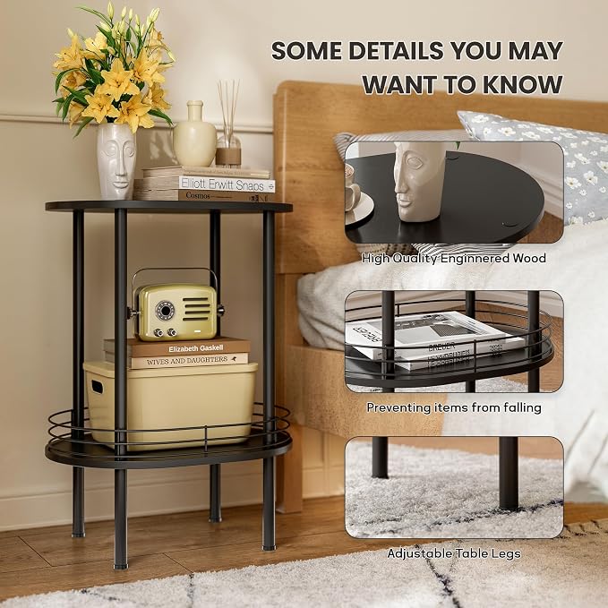 Small Modern Oval Side Table - Image 4