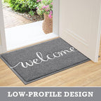 Grey Door Mat Welcome Mats Outdoor Indoor Doormat - Image 6