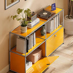 Modern Storage Cabinet Yellow F Versatile Free-Standing Organizer - Image 5