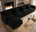 ELUCHANG Oversized 153" Modular Sectional Sofa, Comfy Cloud Couch, L Shaped by ELUCHANG
