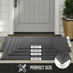 Sturdy Front Door Mat, Absorbent Muddy Dirt Resist Welcome Door Mats Outdoor - Image 2