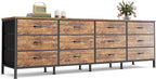 Huuger 70 Inch Dresser for Bedroom, TV Stand for 65, 80 Inch TV, 12 Fabric by Huuger