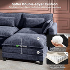 Marsail Modular Sectional Sofa 145.6" U-Shaped Modern Comfy Cloud Couch - Image 5