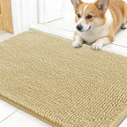 OLANLY Dog Door Mat for Muddy Paws 30x17, Super Absorbent Chenille Mud Mat | by OLANLY