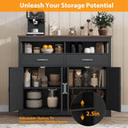 knoworld Buffet Sideboard with Storage Farmhouse with 4 Doors, Dining Room - Image 3