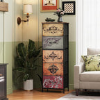 WLIVE Fabric Dresser, 5-Drawer Tall Dressers - Image 2
