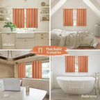 Short Terracotta 48 Inch Linen Curtains - Image 6