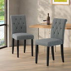 Welzona Upholstered Dining Chairs Set of 6, Button Tufted Parsons Dining Chair - Image 4