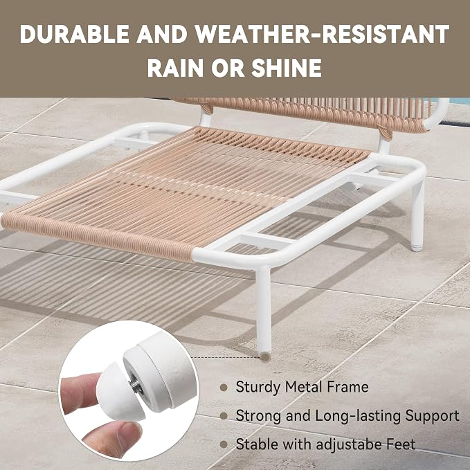 Crestlive Products Outdoor Oversized Loveseat Set, Patio Conversation Sets - Image 3