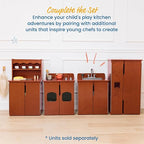 ECR4Kids Wooden Pretend Play Kitchen Refrigerator - Image 5