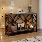 GiftGo Narrow Sofa Table 47.2 Inch, Industrial Sofa Table Behind Couch - Image 4
