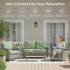 24x24 Inch Outdoor Chair Cushions Set of 4, Patio Furniture Cushions - Image 2