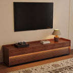 POVISON Fully-Assembled Mid Century Modern TV Stand, 78.74" Wood Media Console by POVISON