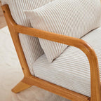 Mid Century Modern Accent Chair, Solid Wood Comfy Living Room Chair - Image 5