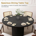 weselon Round Dining Table for 4, Modern Farmhouse Kitchen Table, 47 Inch Small - Image 6