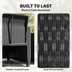 Outsunny 3 Piece Patio Furniture Set, Wicker Outdoor Bistro Set - Image 3