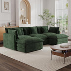 mikibama Modular Sectional Sofa, 111.5 Inch U Shaped Couch Set - Image 8