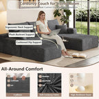 95" Cloud Sectional Couch U-Shaped Chaise - Image 3