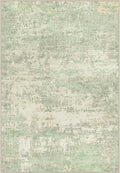 Area Rug Living Room: 5x5 Modern Washable Soft Carpet Green Cream | by FXRHLP
