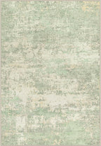 Area Rug Living Room: 4x4 Modern Washable Soft Carpet Green Cream | by FXRHLP