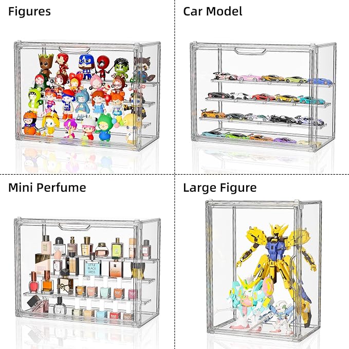 Clear Acrylic Display Case for Collectibles 4 Layer Hobby Figure Display Case - Image 4