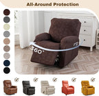 Gennia Recliner Chair Covers 3 Pieces, Waterproof Jacquard Reclining Chair Cover - Image 6