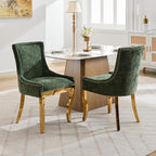 Upholstered Dining Chairs Set of 2, Modern Fabric Side Chairs - Image 2