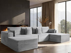 138" Oversized Cloud Sectional Couch, Comfort U Shaped Boneless Couch by VYUXWO