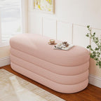 Busaurus Storage Ottoman Bench 49.2 Inch Upholstered Fabric Storage Bench - Image 8