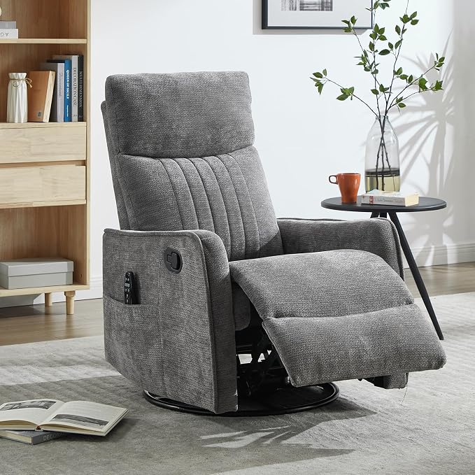Trustyue Swivel Rocker Recliner Chair, 360° Swivel Recliner by Trustyue