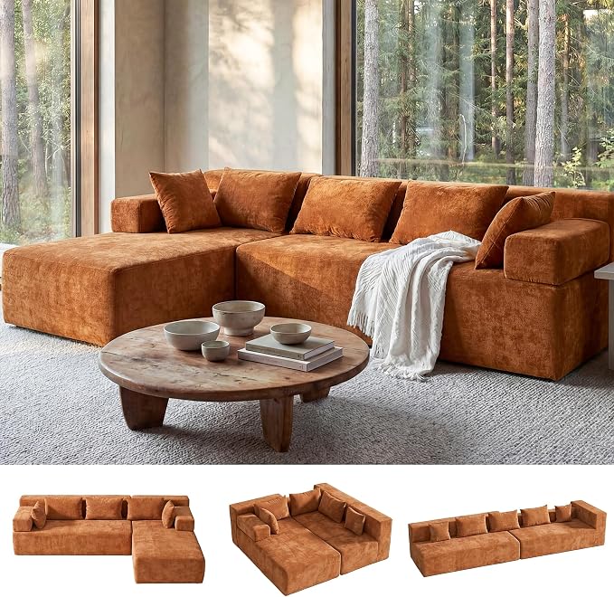 MONVANE 106" Cloud Sectional Couch by MONVANE