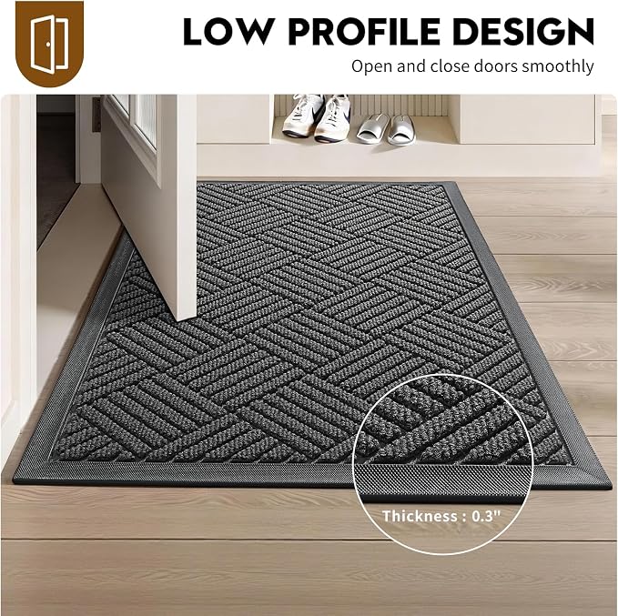 Front Door Mat, Heavy Duty Waterproof Doormat 31.5"x20", Stain Fade Resistant - Image 6