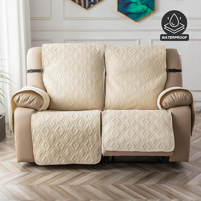 Genina Waterproof Loveseat Recliner Cover Non-Slip, Sofa Cover - Image 8