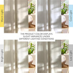NICETOWN Bone White Linen Sheer Bedroom Curtains, Grommet Thick Flax Semi Sheer - Image 7