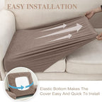 LA MEACK Couch Cushion Covers for Sectional Sofa L Shape Washable Separate Seat - Image 5