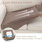LA MEACK Couch Cushion Cover Chaise Lounge Cover Washable Separate Seat Chaise - Image 5
