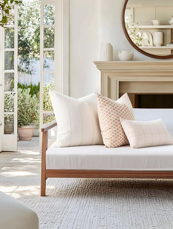 Crumbs Home Modern Farmhouse Fall Linen Indoor Outdoor Throw Pillow Cover Only - Image 2