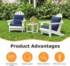 Unimatta Sunbrella Outdoor High Back Chair Cushion Seat Pads, 44 x 21 Inch - Image 3