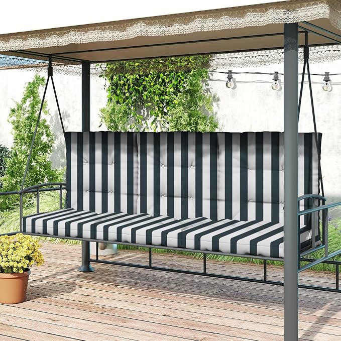 Outdoor Chair Cushions Set of 2, High Back Soft Seat Pad - Image 2