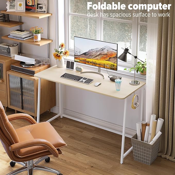 WOHOMO Folding Desk, Small Foldable Desk 47.2" - Image 4