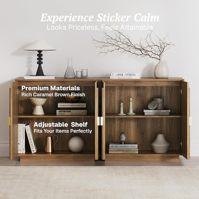 BELLEZE Modular Fluted Sideboard Buffet Cabinet - Image 4