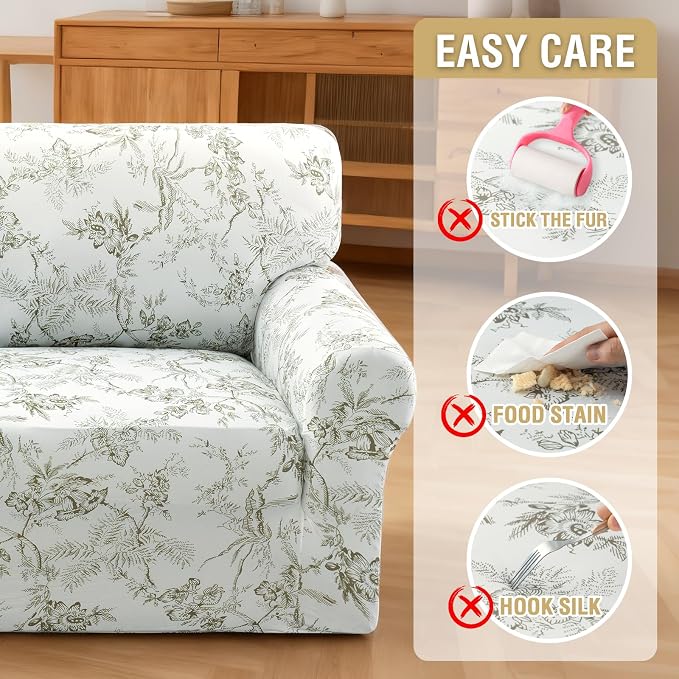 H.VERSAILTEX Printed Chair Slip Cover Floral Pattern Sofa Cover Soft - Image 8