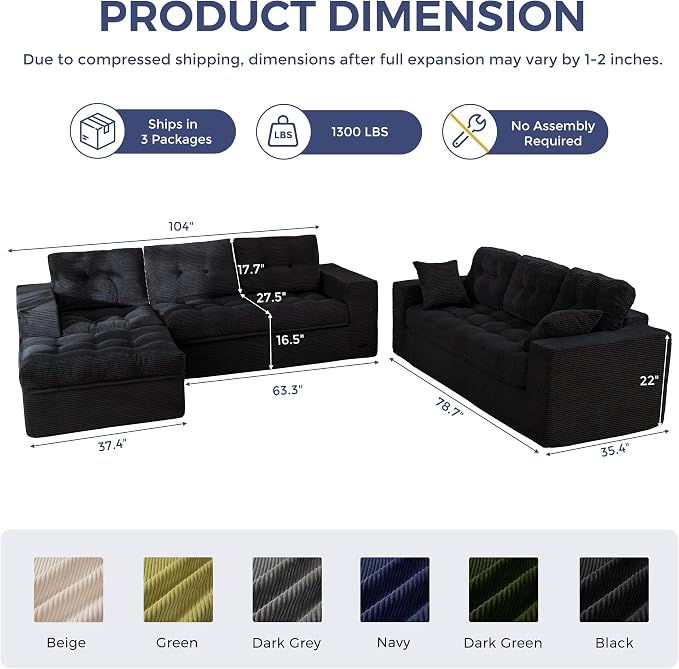 MAXYOYO Modular Sectional Sofa - Image 3