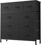 DUMOS 9 Drawer Dresser for Bedroom, Fabric Storage Organizer by DumosLifestyle