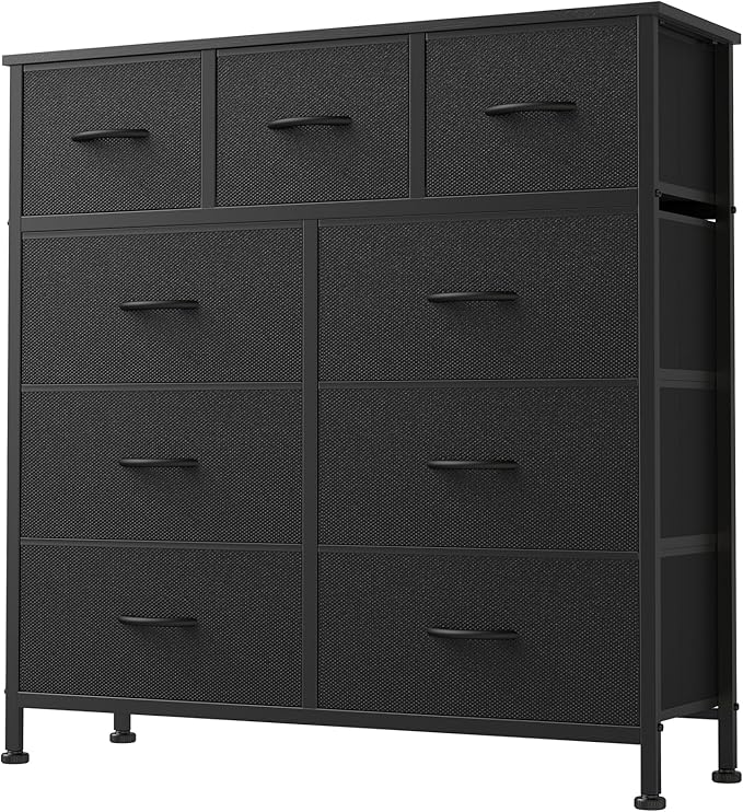 DUMOS 9 Drawer Dresser for Bedroom, Fabric Storage Organizer by DumosLifestyle
