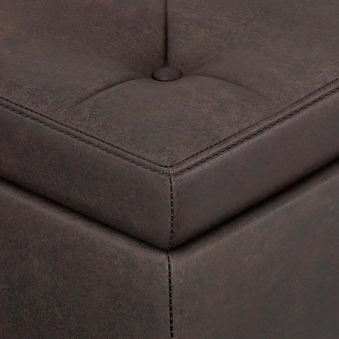 SIMPLIHOME Hamilton Storage Ottoman - Image 8